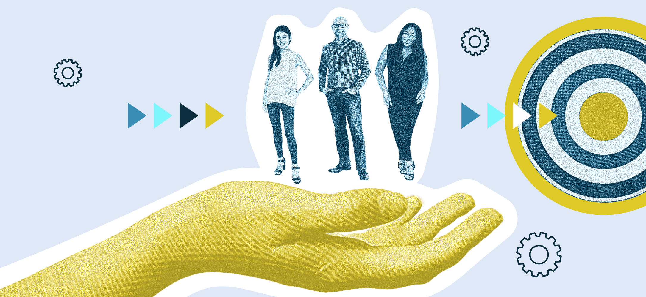 Illustration du coaching d'équipes, ateliers participatifs et collectifs pour les solutions aux entreprises